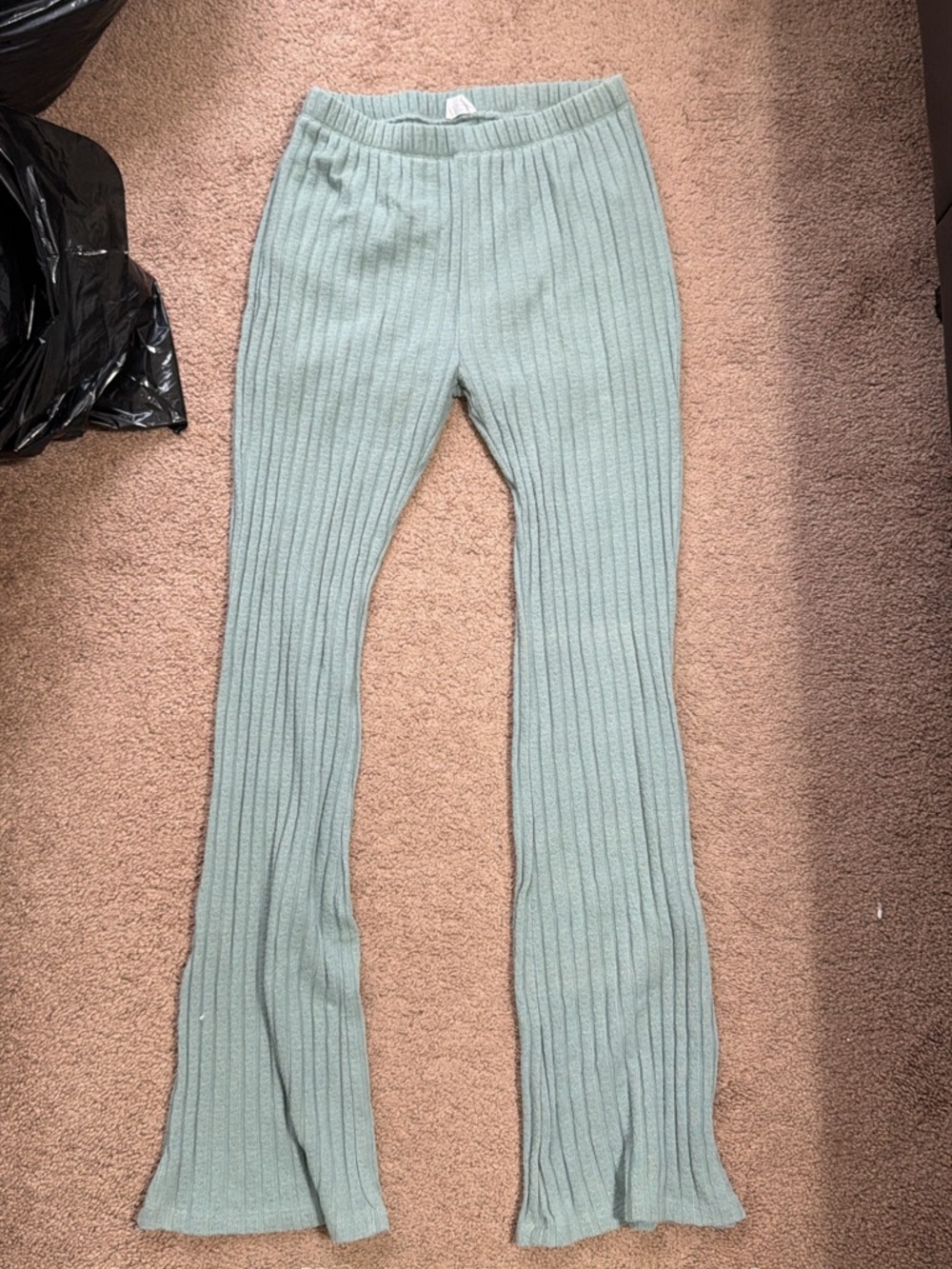Cotton On Mint Ribbed Flare Pants